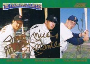 1992-Score-Franchise-Players-Autographs-Stan-Musial-Mickey-Mantle-Carl-Yastrzemski